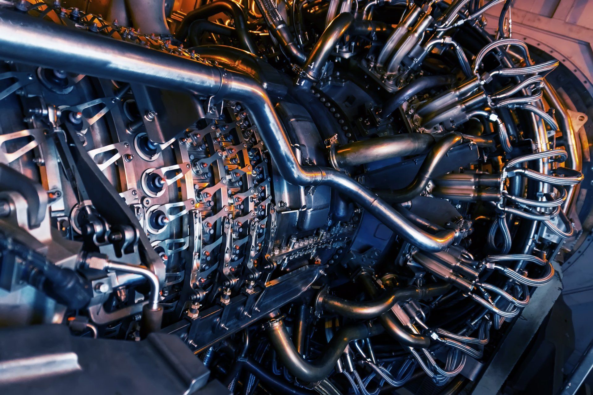 Jet engine interior