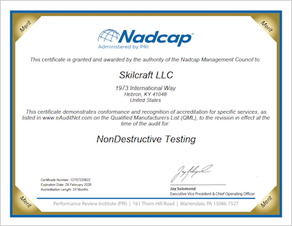 Nadcap NonDestructive Testing