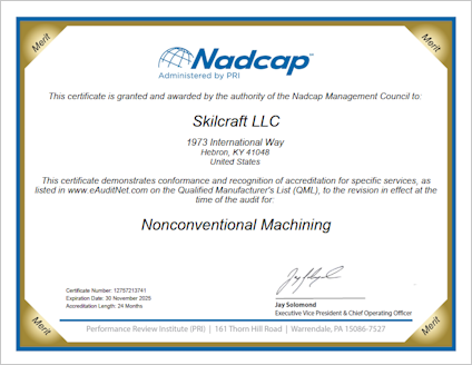 Nadcap Nonconventional Machining